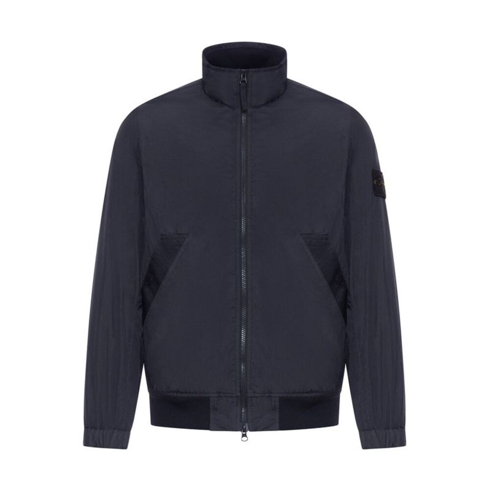Stone Island Men Technical Fabric Jacket With Compass Logo